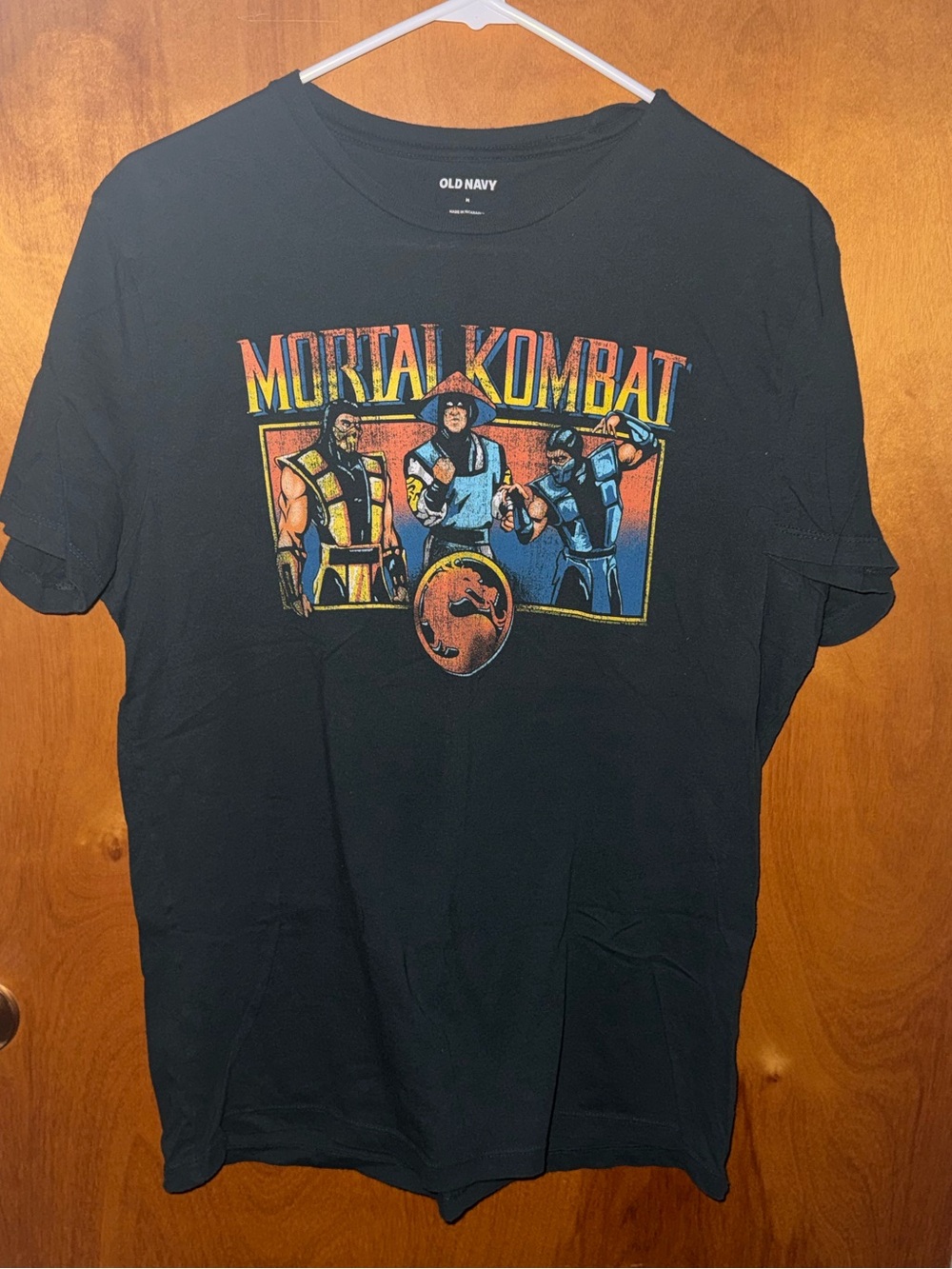 Old Navy Black Mortal Kombat Retro Graphic Tee